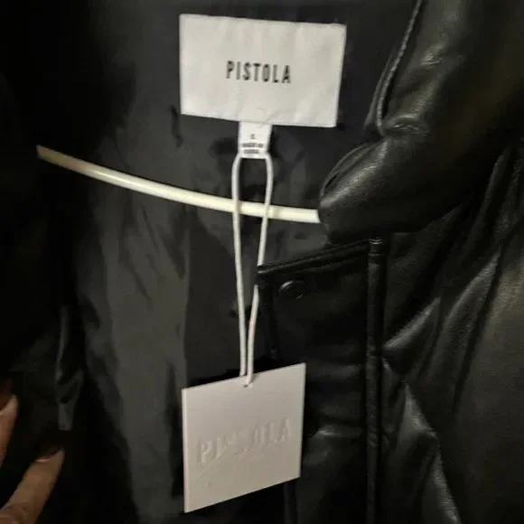 (60% OFF) PISTOLA Callista LEATHER FAUX QUILTEDJACKET/VEST BLACK MSRP $280 - Picture 5 of 10